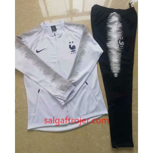 Frankrig Træningsjakke Dragt Hvid 2018 Frankrig Træningsjakke Dragt Hvid 2018